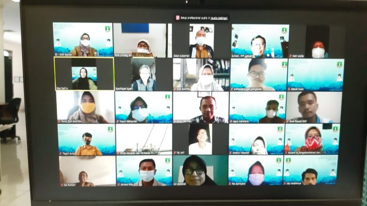 Dinas Kelautan dan Perikanan Provinsi Banten Melaksanakan Rapat Virtual Harian Selama Pandemi Covid 19