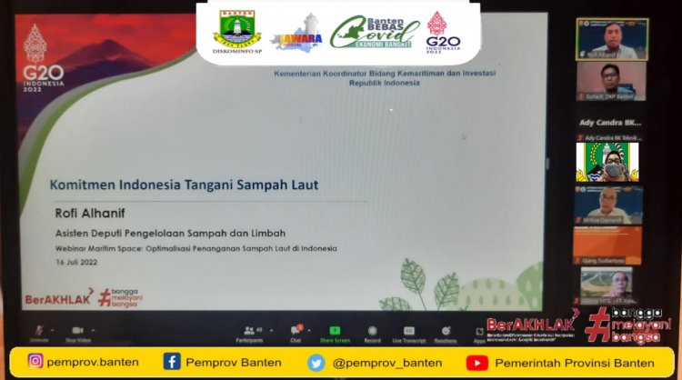Webinar  Optimalisasi Penanganan Sampah Laut di Indonesia