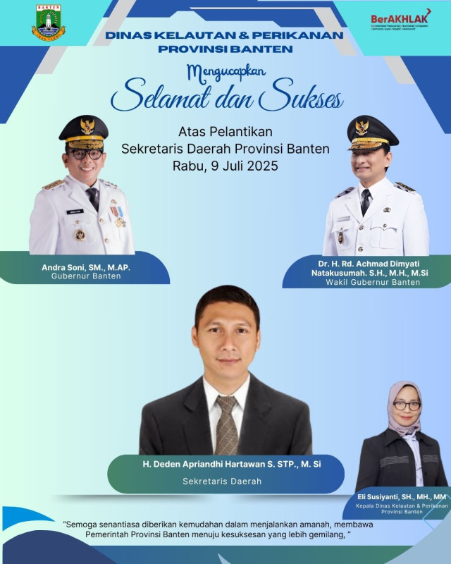 Pelantikan H. Deden Apriandhi Hartawan, S.STP., M.Si , Sebagai Sekda Pemprov Banten