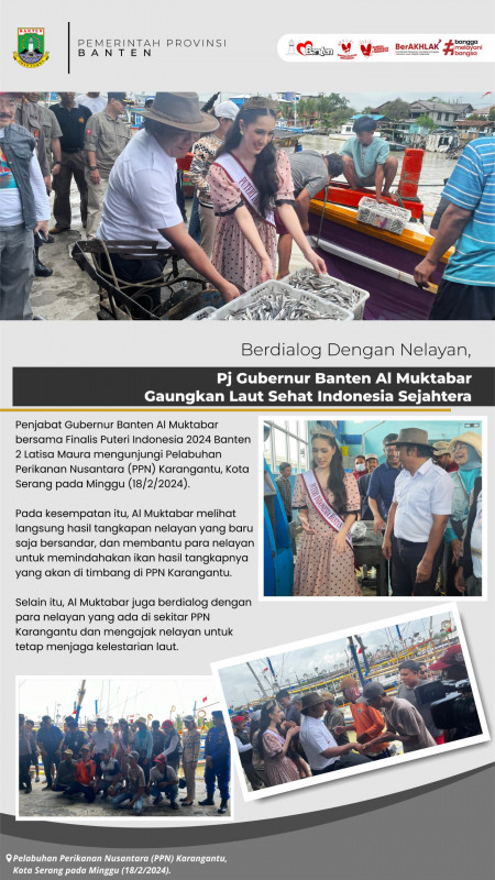 Berdialog Dengan Nelayan, Pj Gubernur Banten Al Muktabar Gaungkan Laut Sehat Indonesia Sejahtera