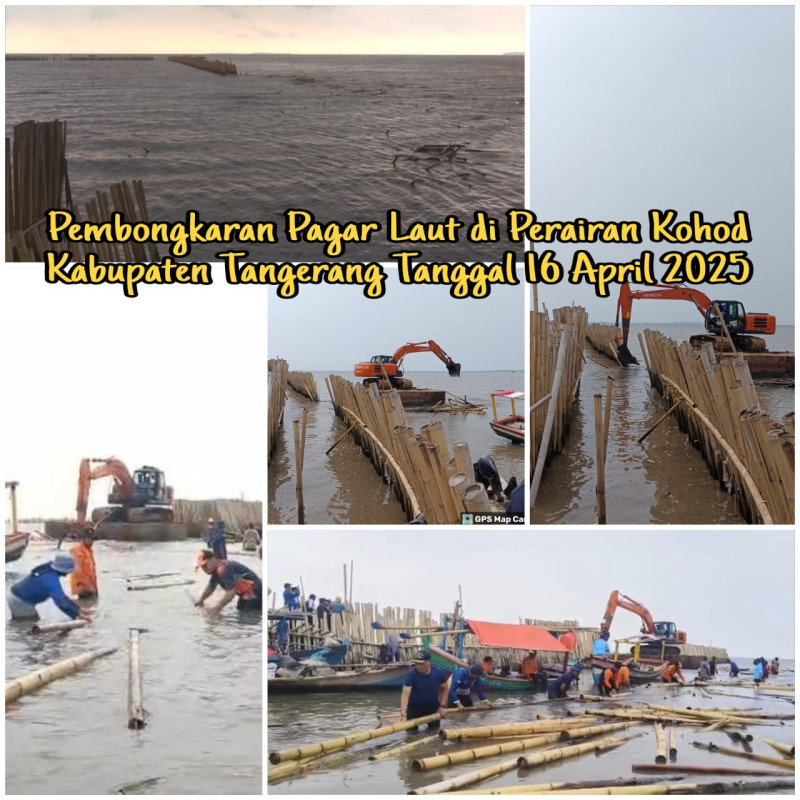 Provinsi Banten melakukan Pembongkaran Pagar Laut di Perairan Kohod