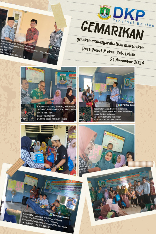 Gerakan Memasyarakatkan Makan Ikan (GEMARIKAN) di Kantor Desa Buyut Mekar, Kecamatan Maja, Kabupaten Lebak